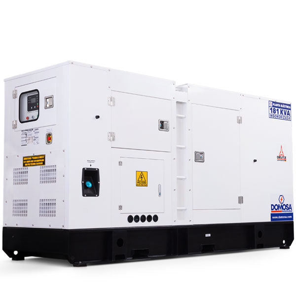 Planta eléctrica Domosa 170 kVA monofásica insonora, motor Baudouin