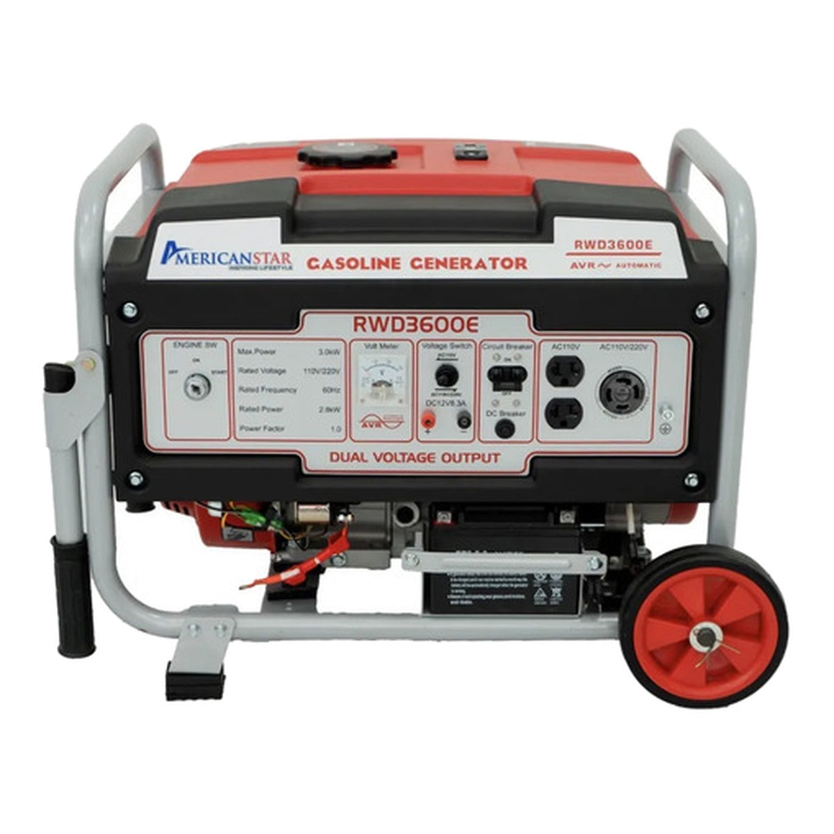 Hoteche Generador de gasolina 3000 W (planta eléctrica)