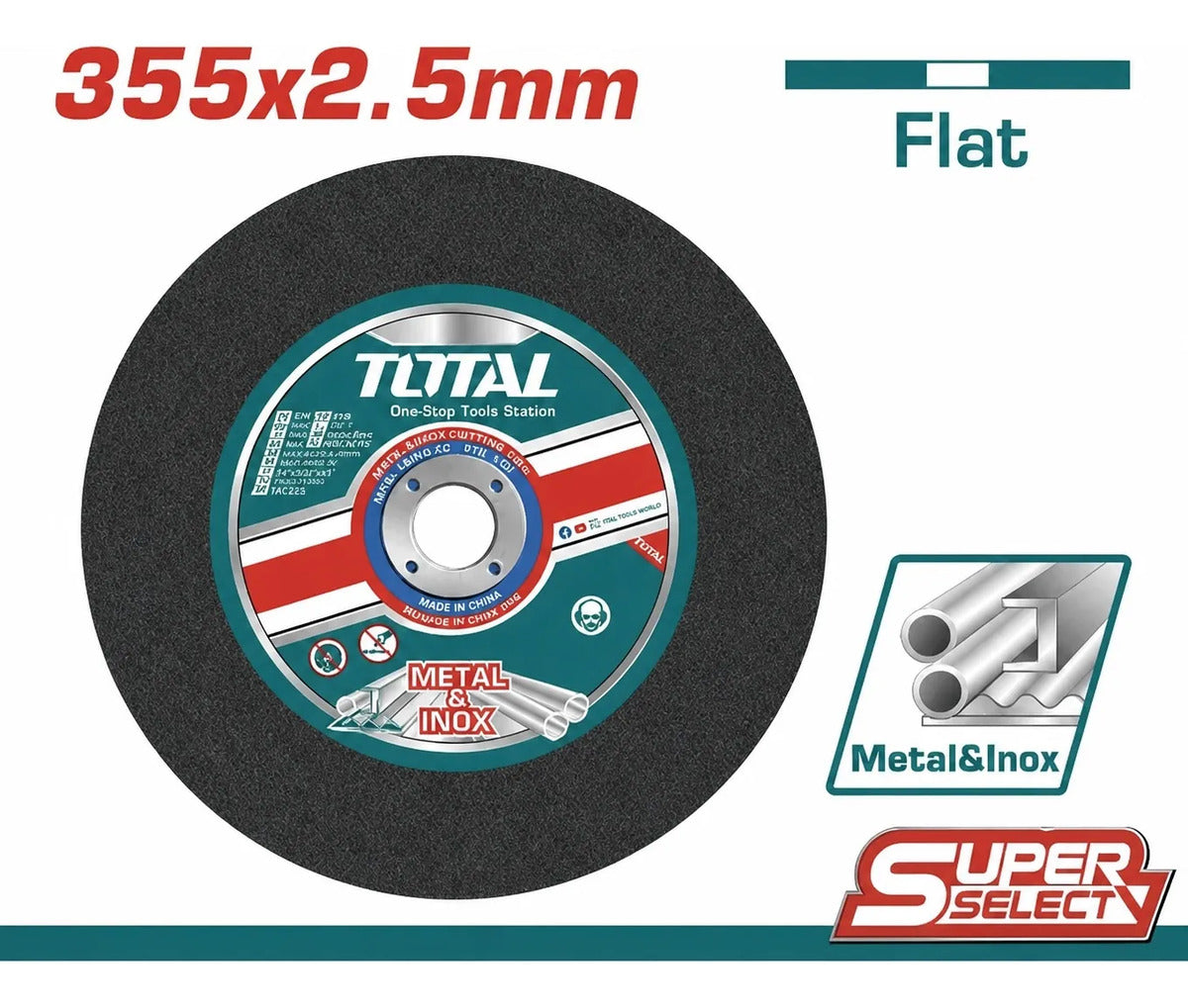Total Disco de corte para metal 14x3/32 TAC2253551