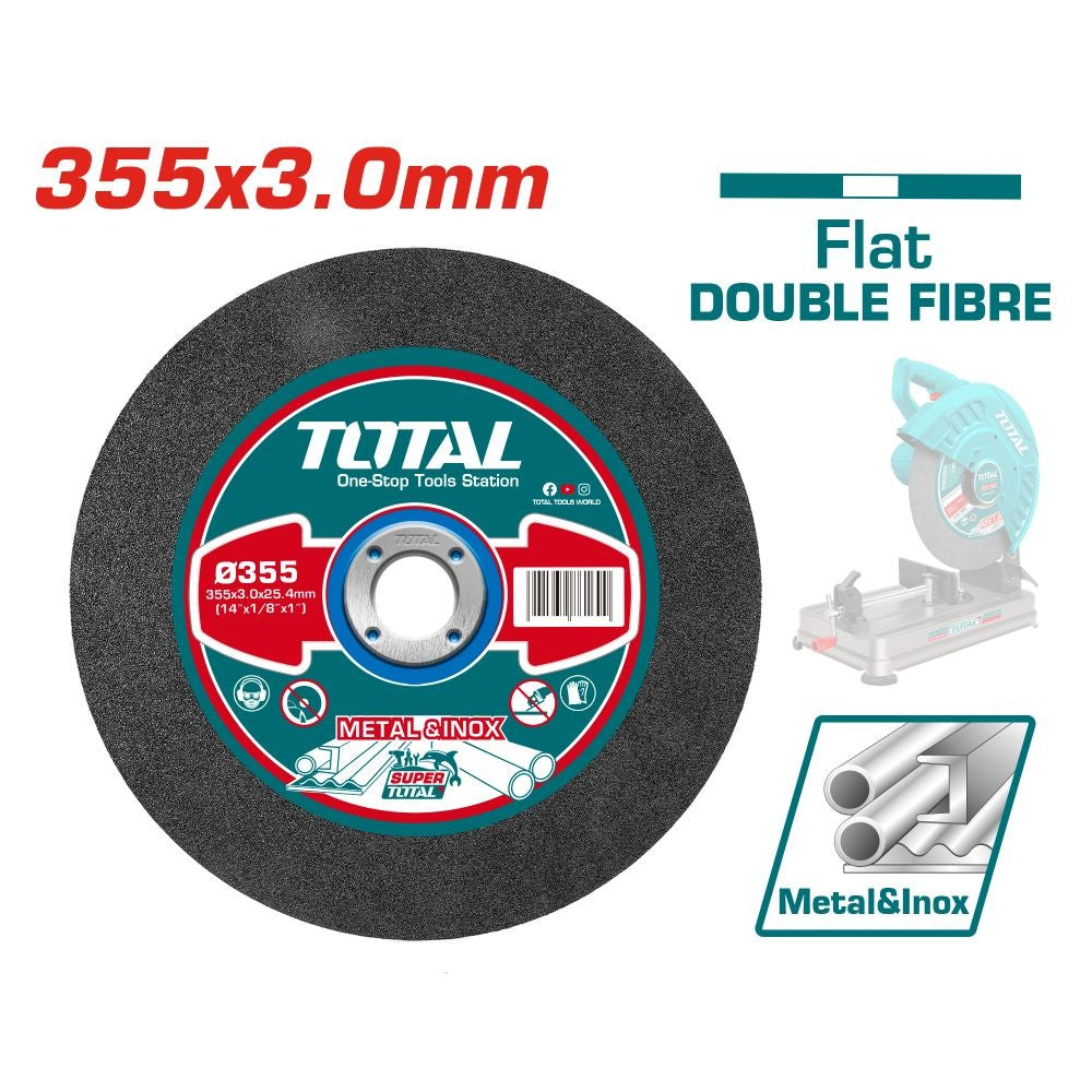 Total Disco de corte para metal 14x1/8x1 TAC2303558 (355 mm x 3.03 mm x 25.4 mm)