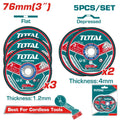 Total Juego de disco de corte metal 5 piezas TAC303768