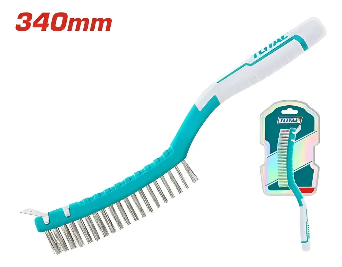Total Cepillo de alambre de acero 340 mm TAC38051