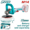Total Pulidora inalámbrica 20 V 2500 rpm TAPLI2018