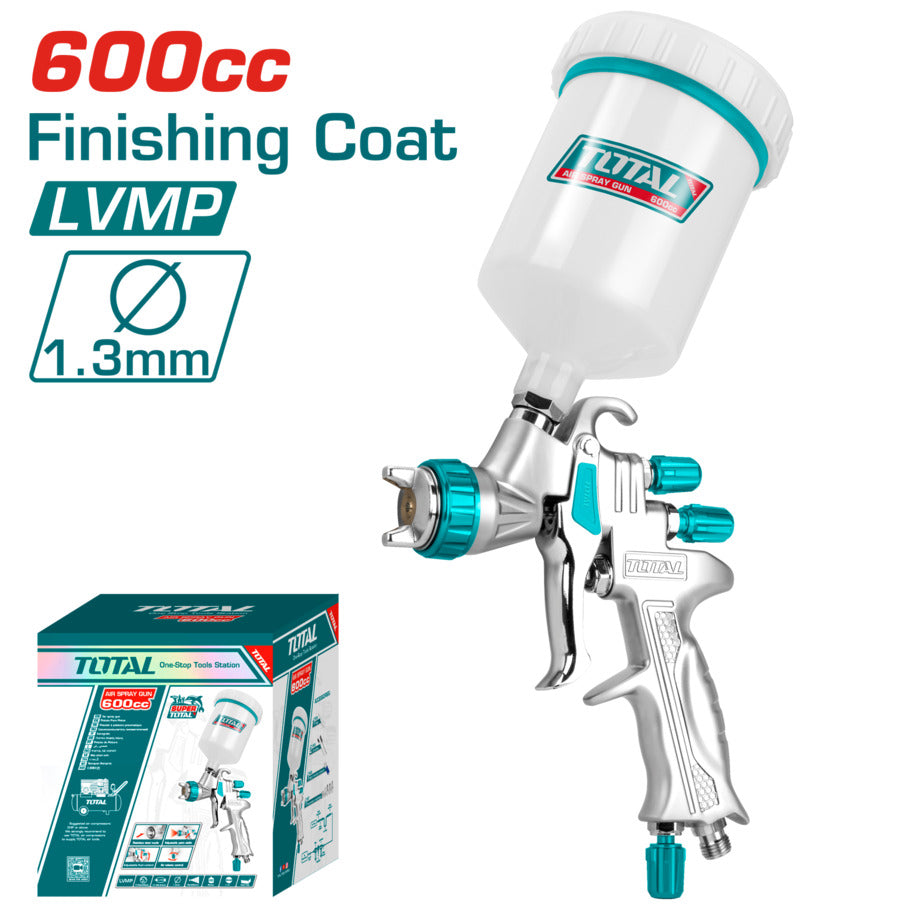 Total Pistola para pintar de gravedad 600 cc 2.0 bar TAT10605