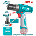 Total Taladro inalámbrico 12 V 1.5 Ah 20 Nm TDLI12206