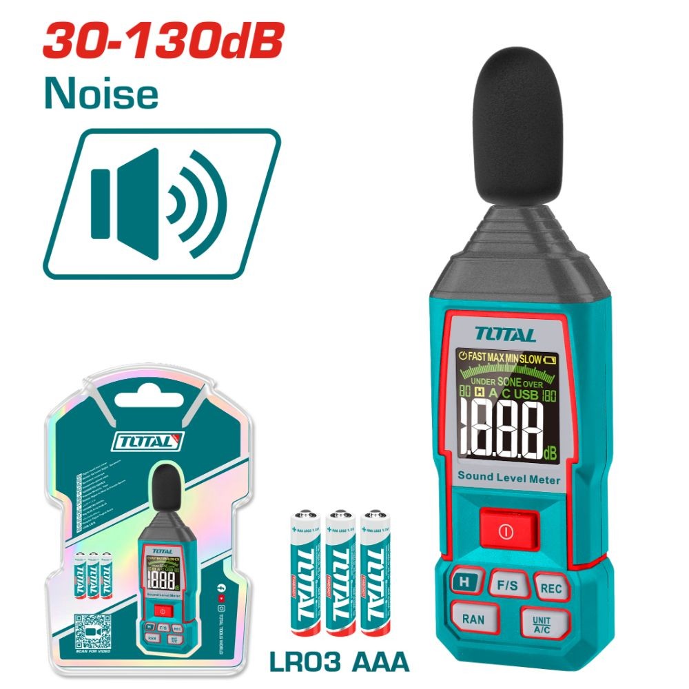 Total Medidor digital de nivel de sonido 0.80-40.00 m/s TETSL031