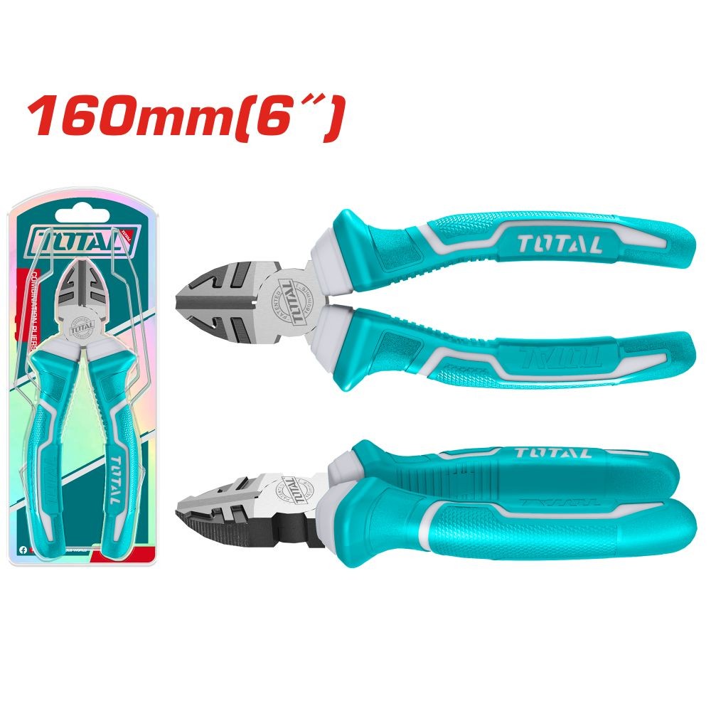 Total Alicate de corte diagonal 6 / 160 mm pulido THT130606P