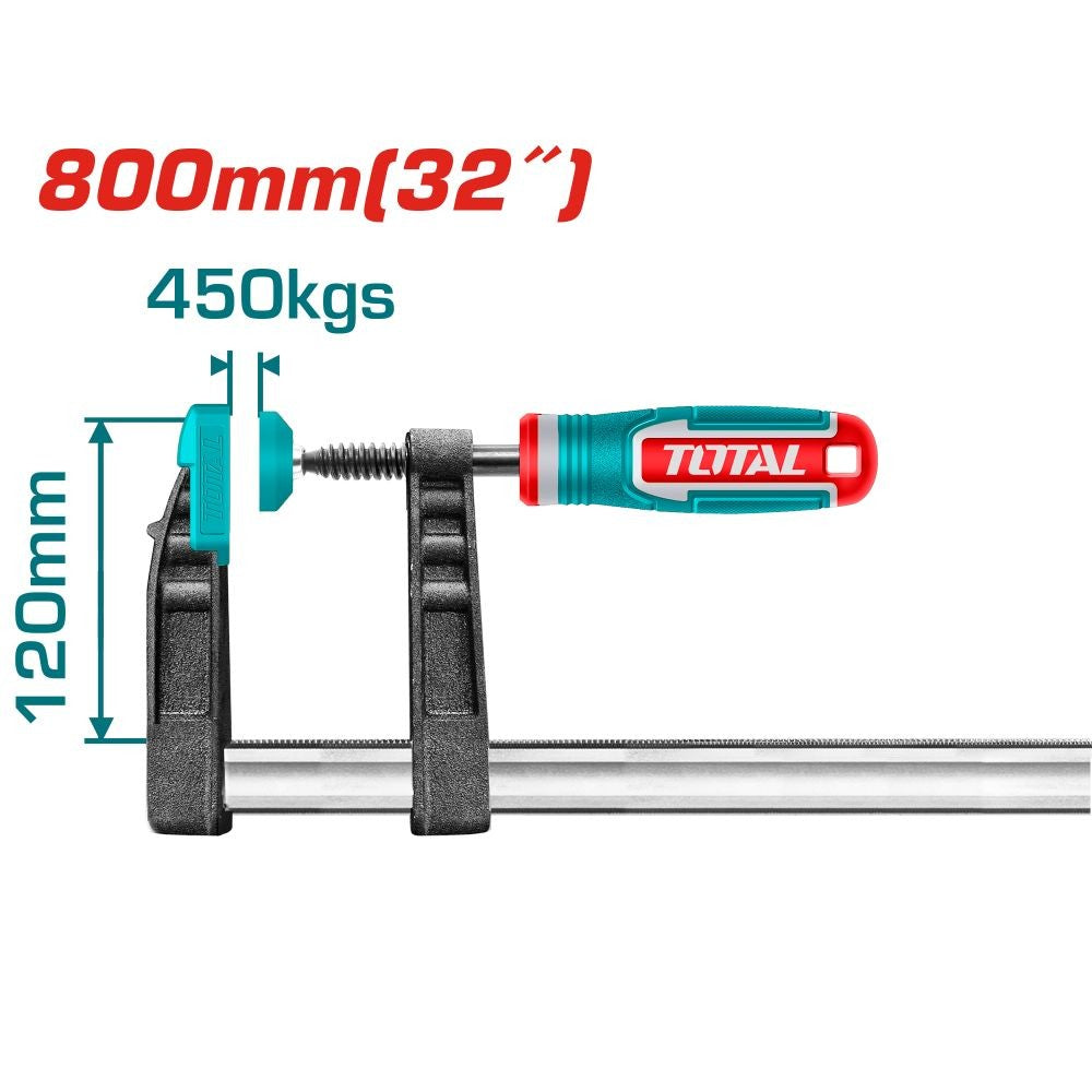 Total Prensa sargento tipo f 120x800 mm 450 kg THT1321204