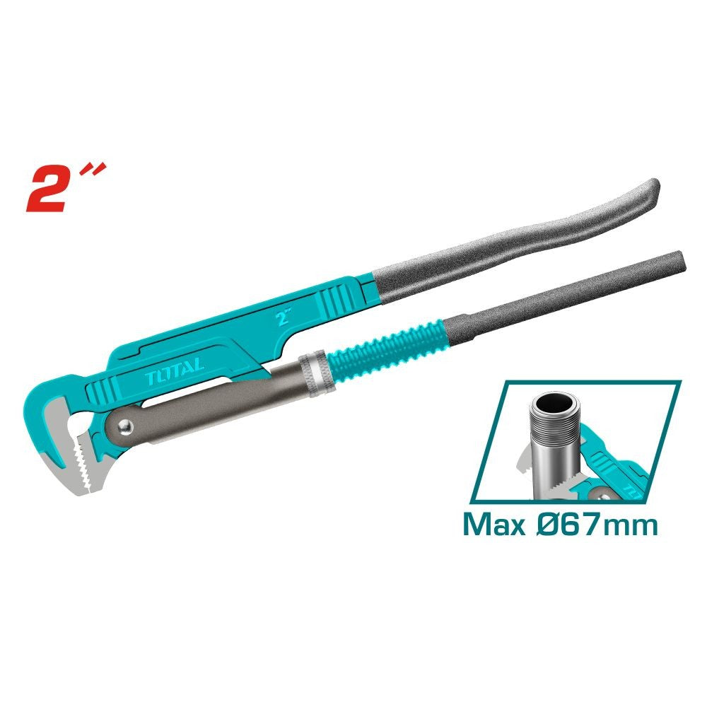 Total Llave de tubo tipo sueca 90 grados - trabajo pesado THT172021 (stilson)