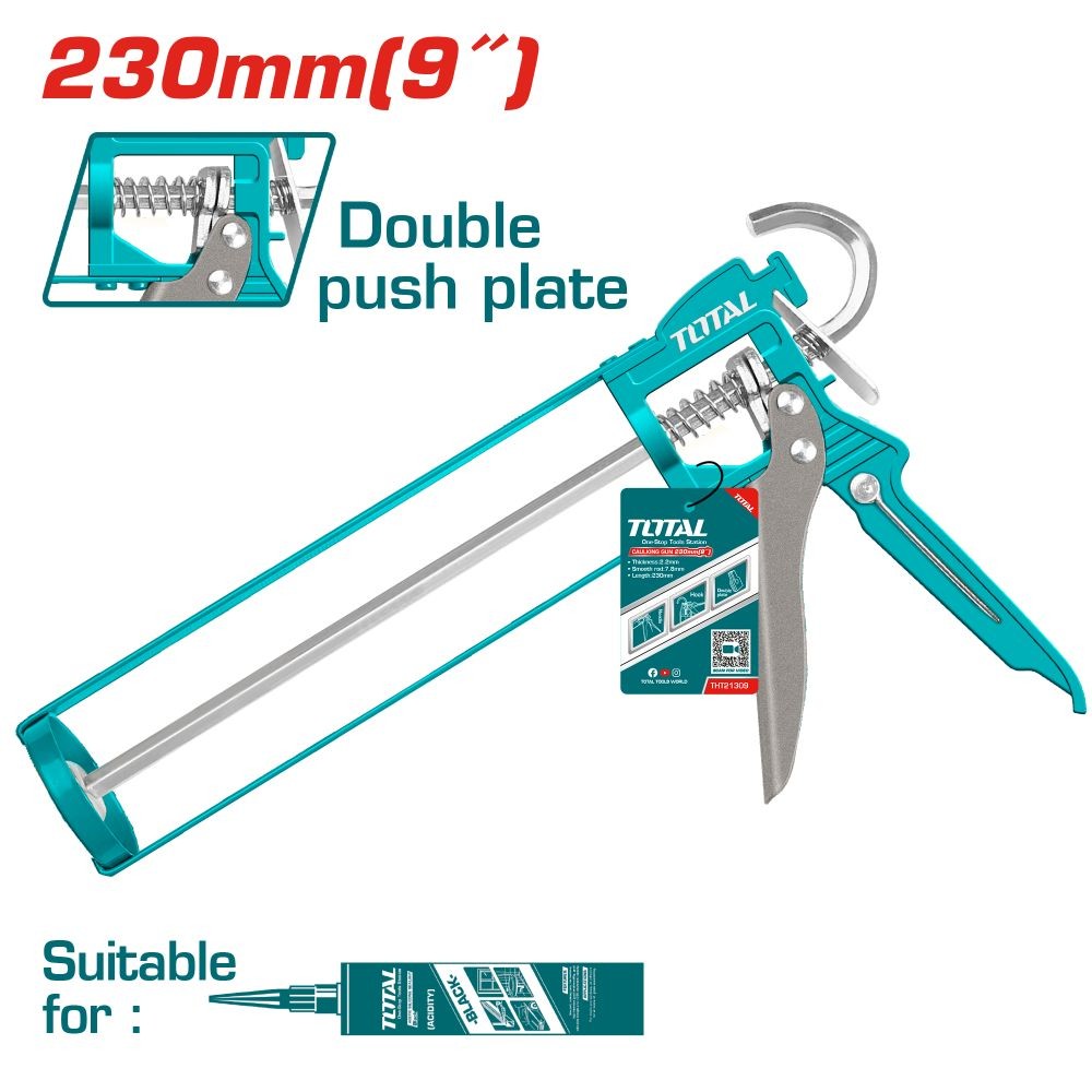 Total Pistola para cartucho de silicón 9 THT21309