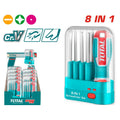 Total Juego de destornilladores intercambiables 9 piezas THT250906