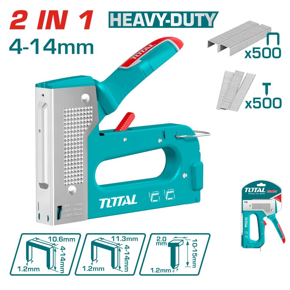 Total Engrapadora industrial 2 en 1 THT31148 (Grapas 4-14 mm)