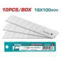 Total Juego de cuchillas 18 mm x 100 mm 10 piezas THT519112