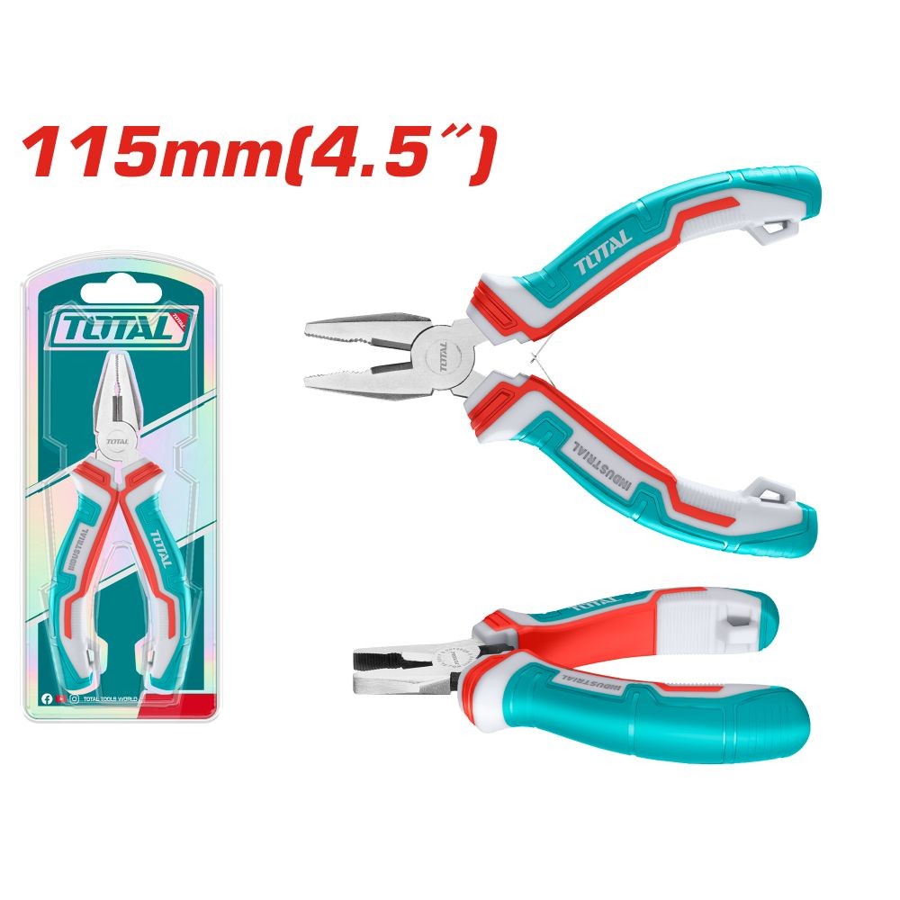 Total Alicate mini universal 4.5 115 mm mango de 2 colores THTMN156