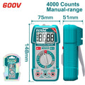 Total Multímetro digital 4000 cuentas 600 V TMT536002 (tester)