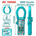 Total Tester multímetro AC digital 6000 cuentas 1000 A TMT7610001