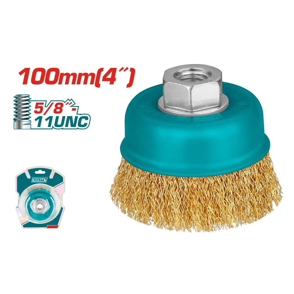 Total Cepillo 4 x 5/8 acero latonado 0.30 mm UTAC31041