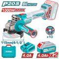 Total Esmeril inalámbrico 20 V 1000 W 4 1/2 UTAGLI271532