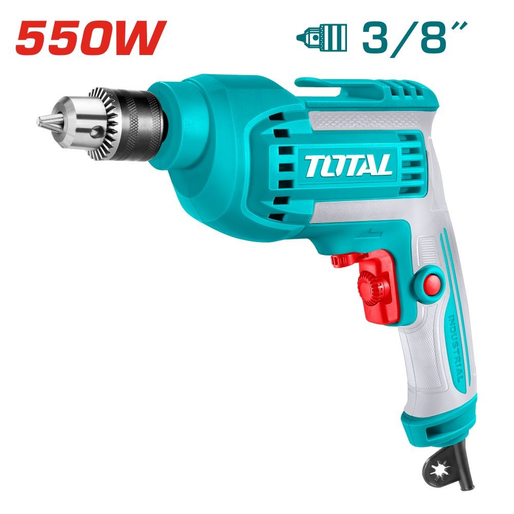 Total Taladro eléctrico 3/8 550 W 0-3300 rpm UTD55108