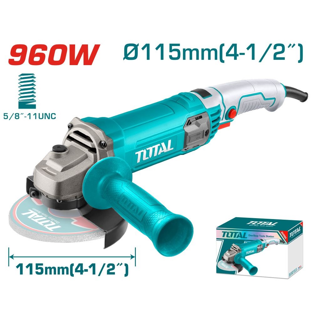 Total Esmeril angular 960 W 1200 rpm 4 1/2 5/8 UTG10911576