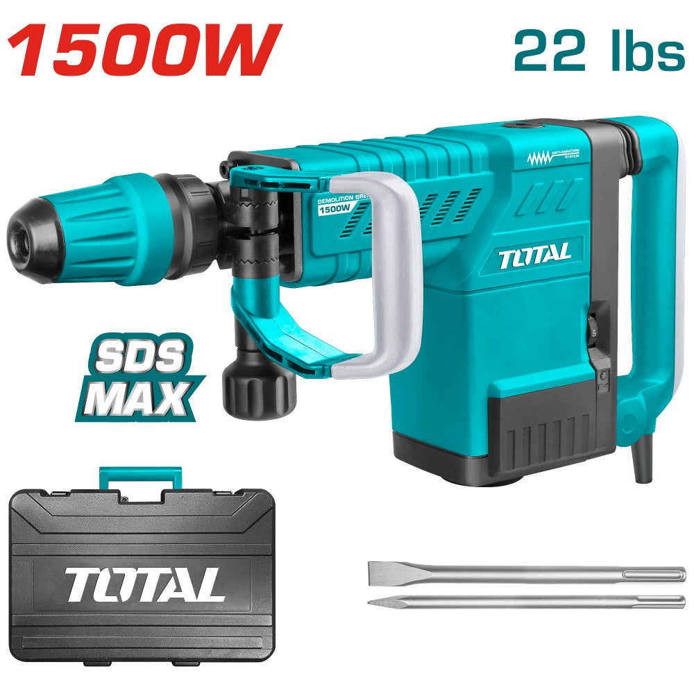 Total Martillo demoledor 1500 W 6-25 J UTH215002