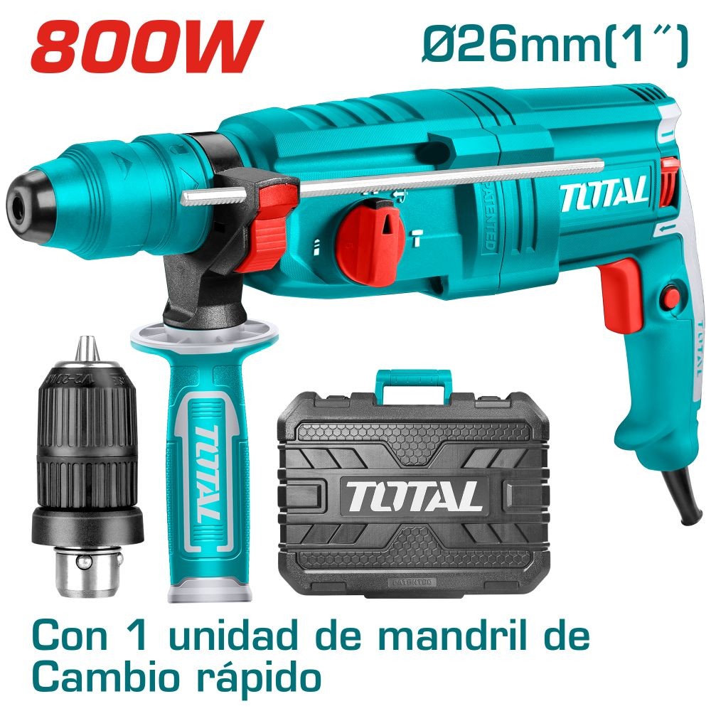 Total Martillo demoledor 800 W 2.5 J 0-1100 rpm 110-120 V UTH308268-2