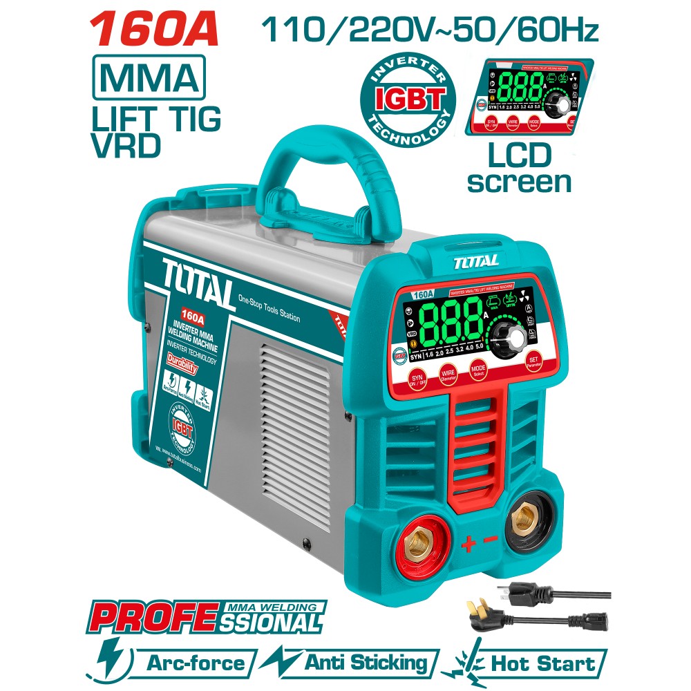 Total Máquina de soldar 160 A inverter 60% 110V-220V UTW216069