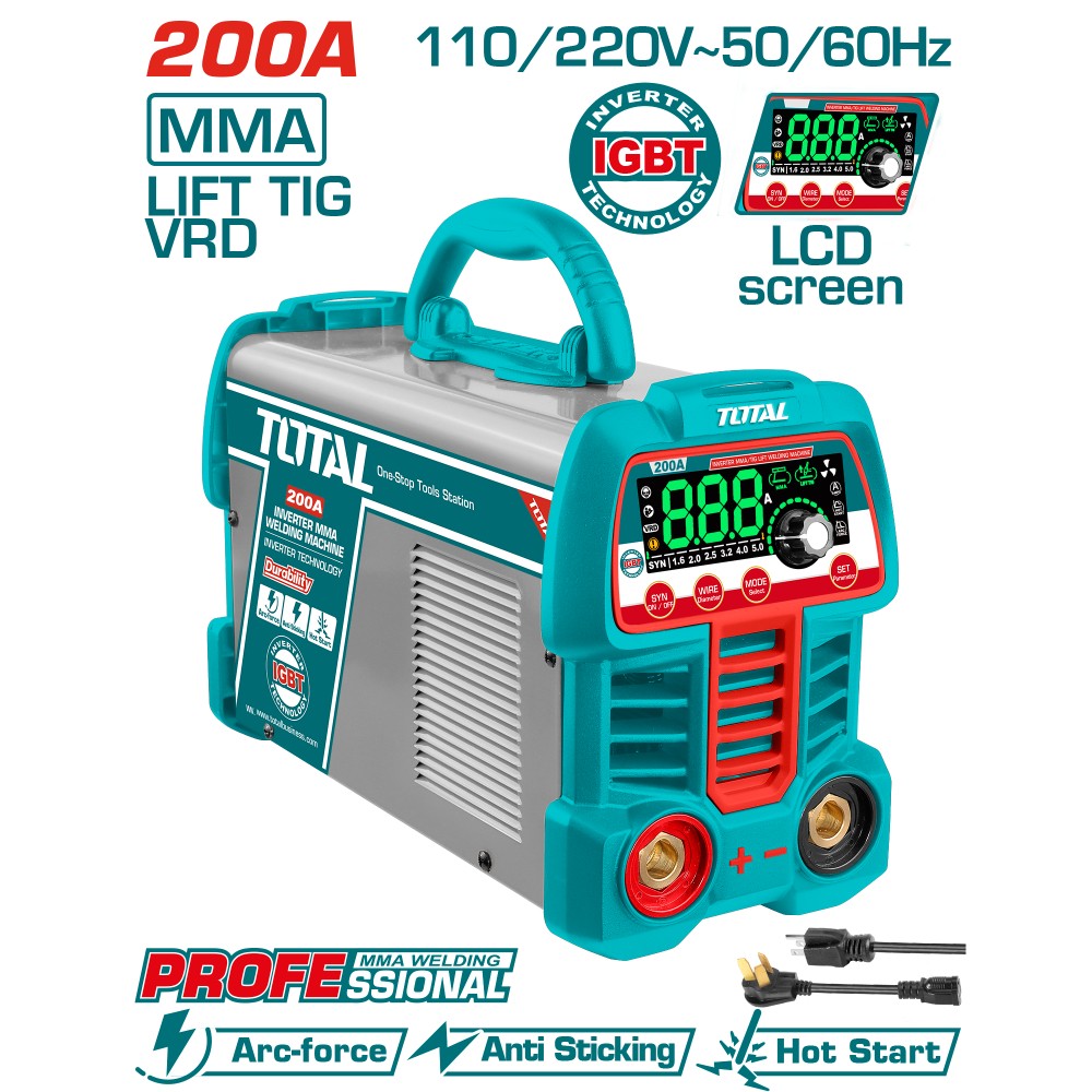 Total Máquina de soldar 200 A 110V-220V UTW2200691