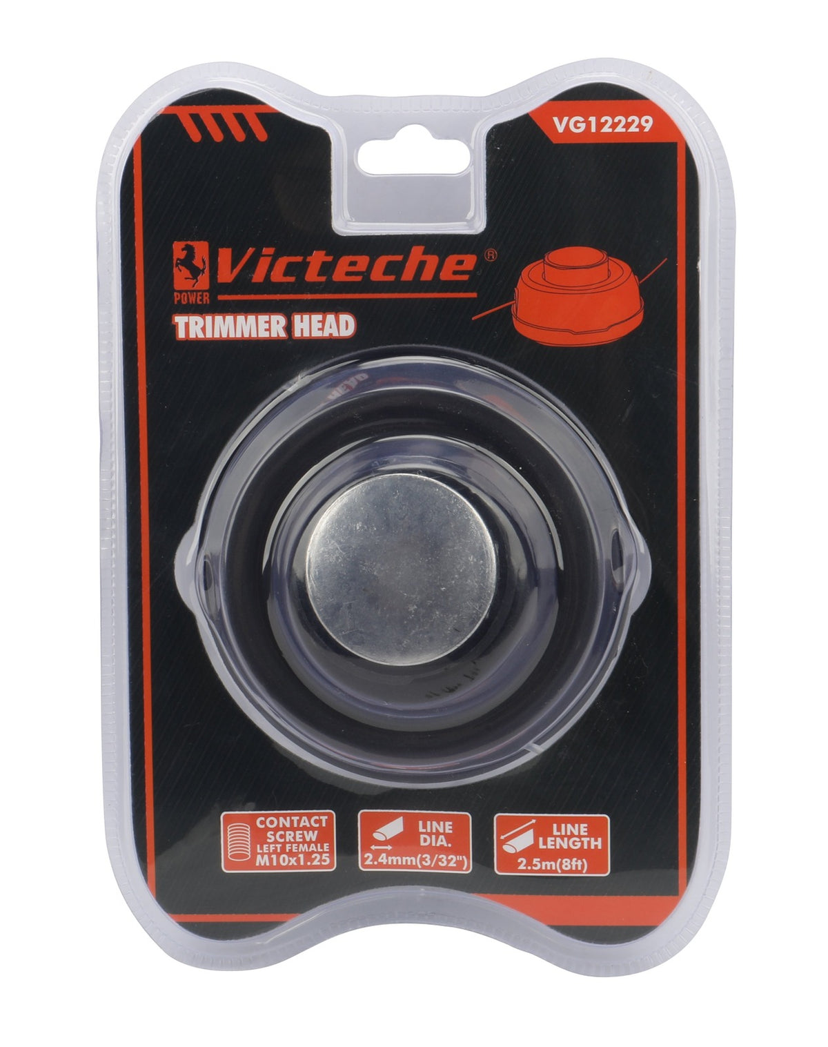 Hoteche Cabezal para desmalezadora M10X1.25 2.4 mm x 2.5 m
