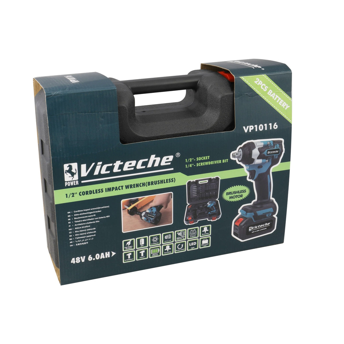 Hoteche Llave de impacto inalámbrica 48 V