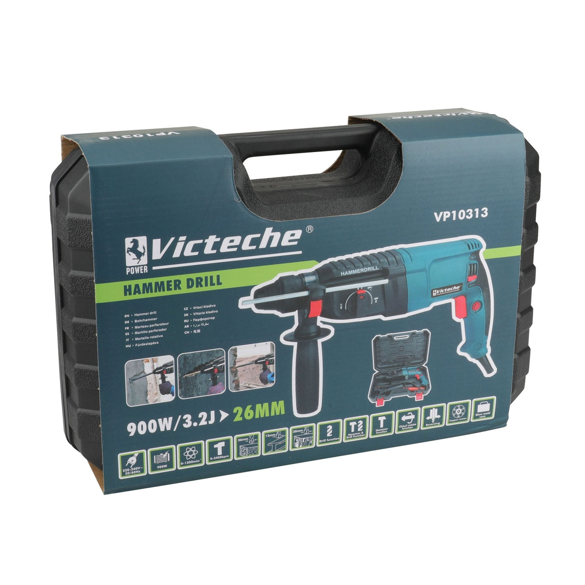 Hoteche Rotomartillo SDS Plus 26 mm 900 W 3.2 J
