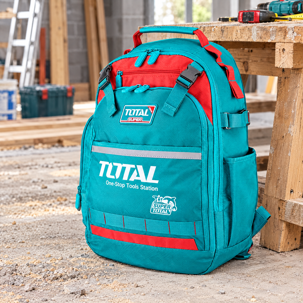 Mochila para herramientas Total en una obra