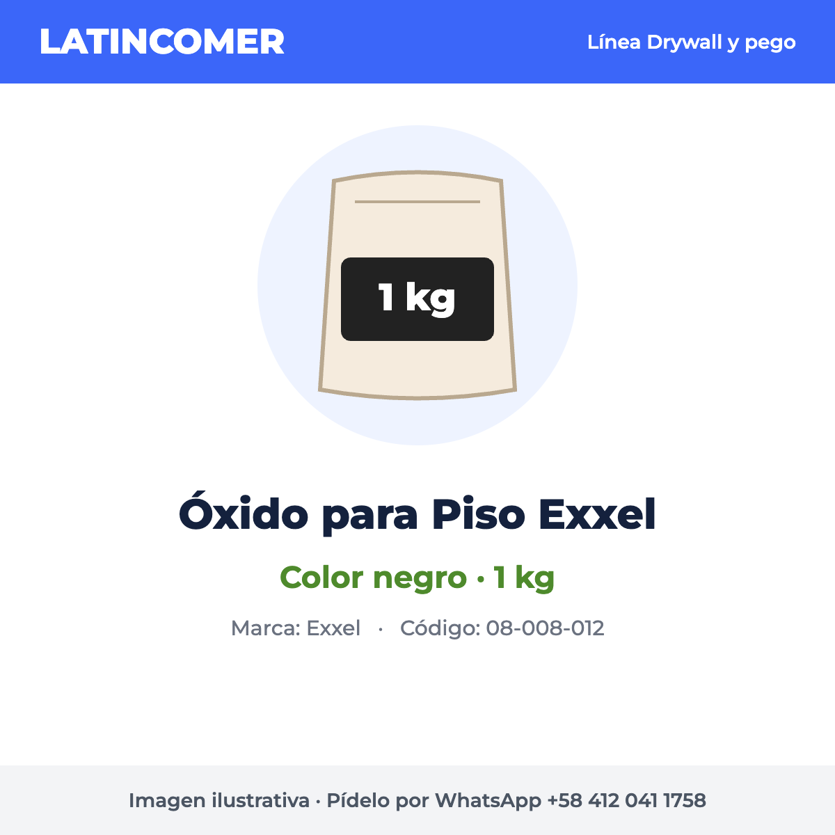 Óxido para Piso Negro Exxel 1 kg