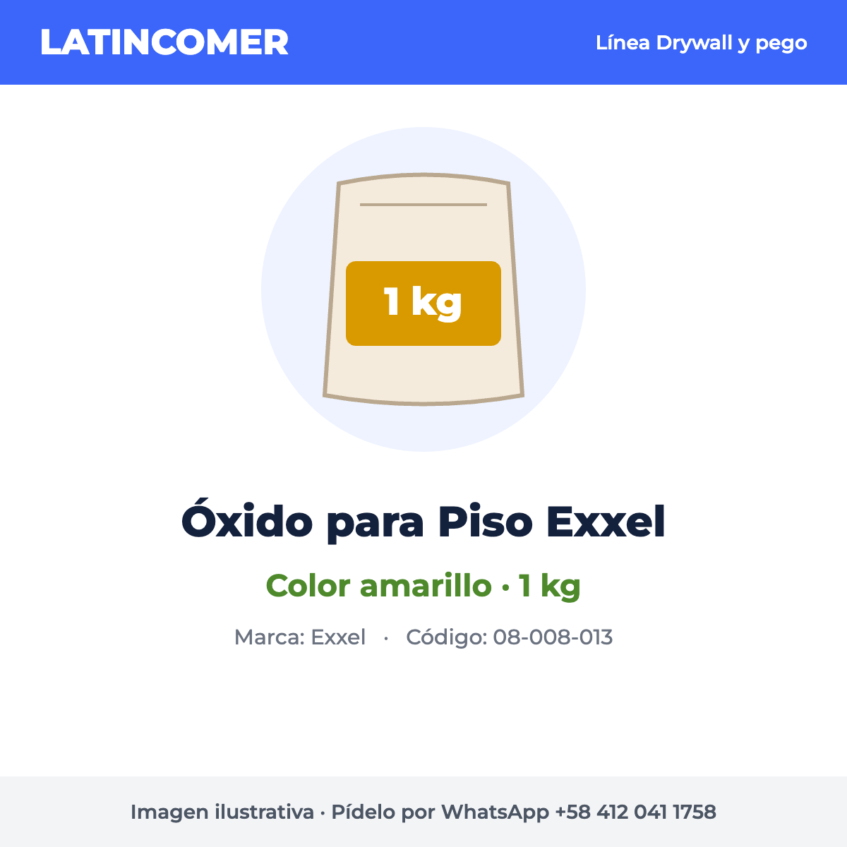 Óxido para Piso Amarillo Exxel 1 kg