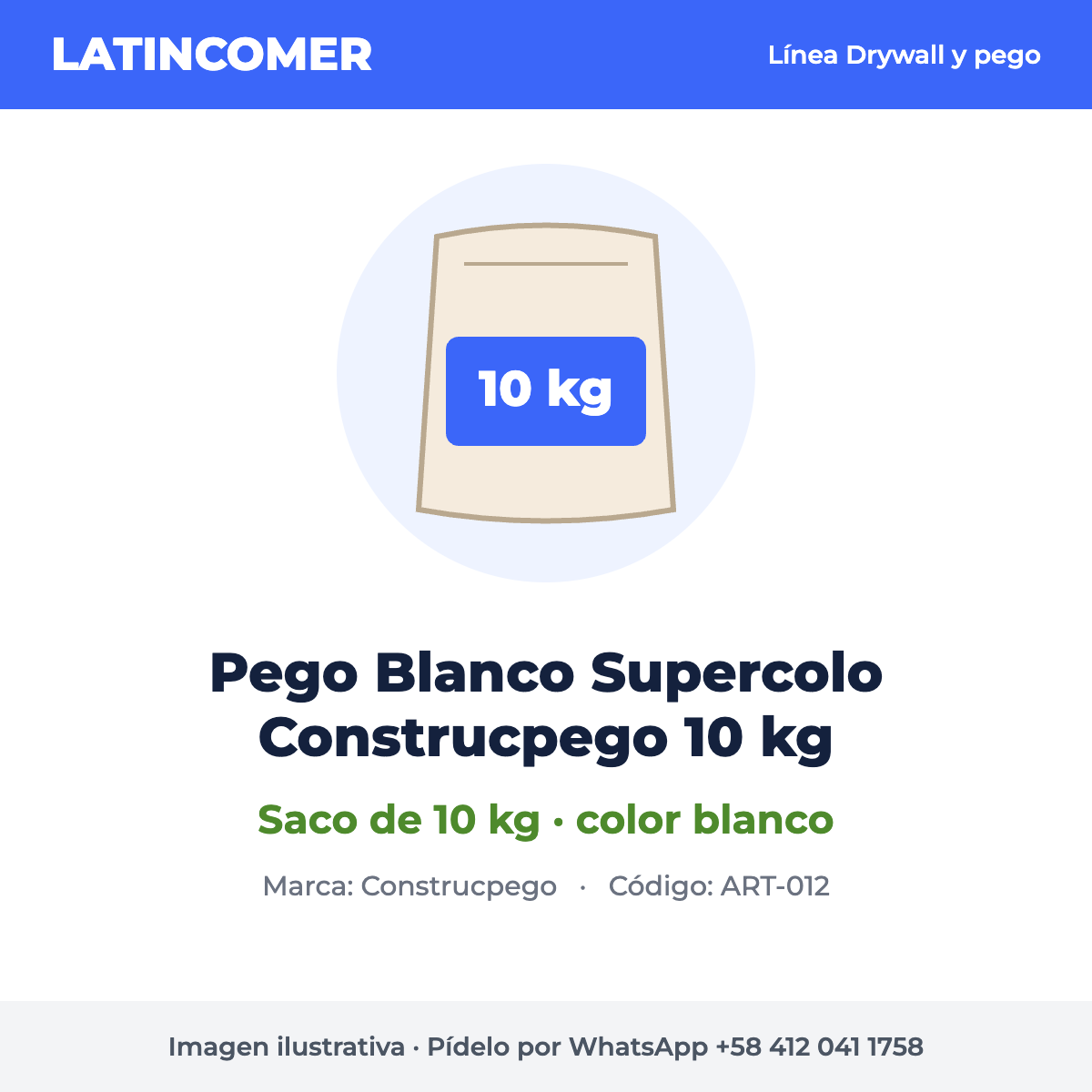 Pego Blanco Supercolo Construcpego 10 kg
