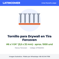 Tornillo para Drywall en Tira #6 x 1-1/4'' Fercoven (aprox. 1000 und)