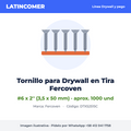 Tornillo para Drywall en Tira #6 x 2'' Fercoven (aprox. 1000 und)