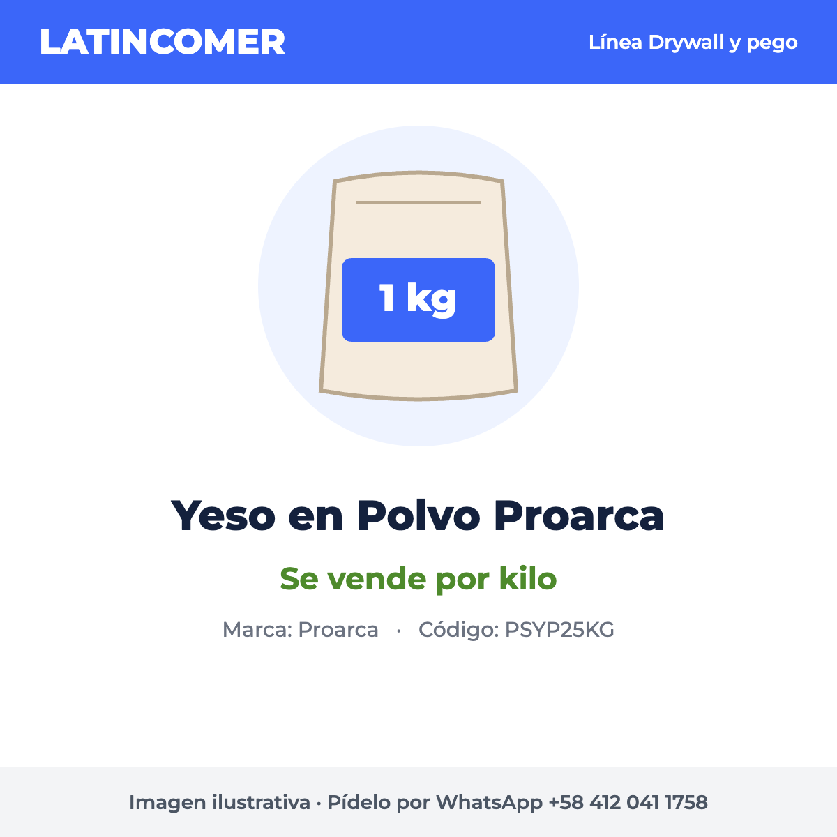 Yeso en Polvo por Kilo Proarca