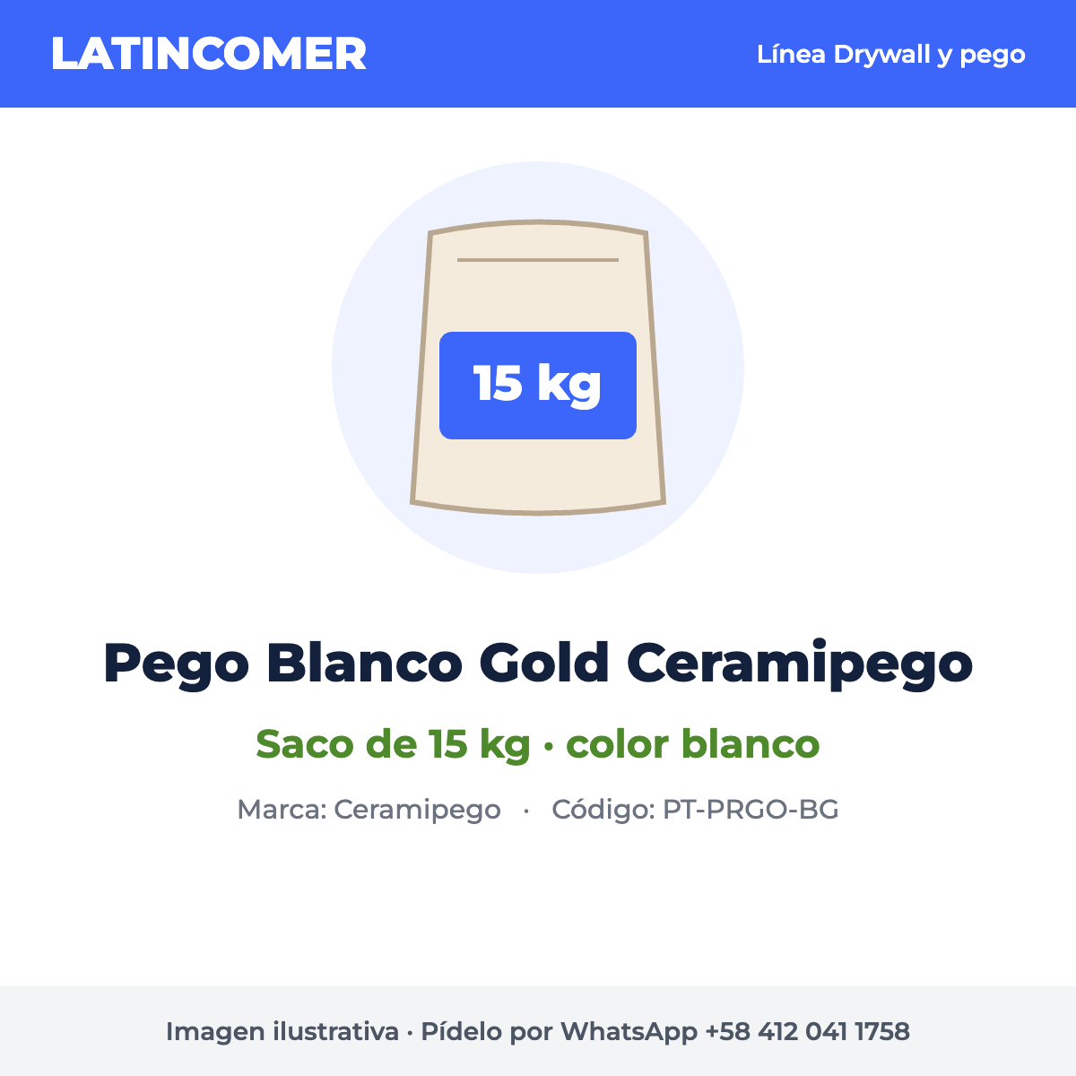 Pego Blanco Gold Ceramipego 15 kg