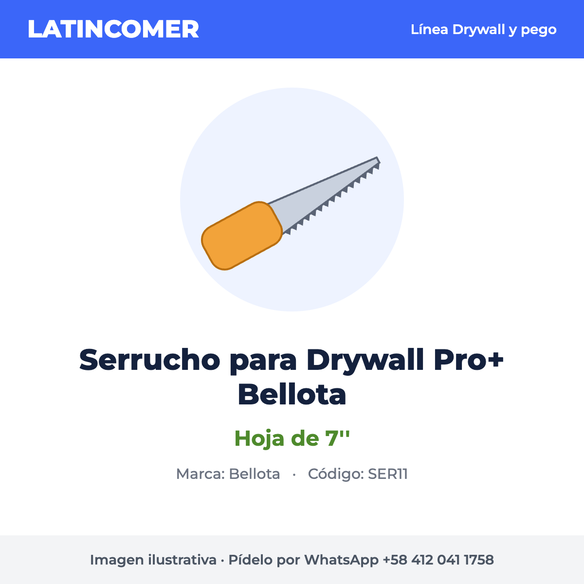 Serrucho para Drywall Pro+ 7'' Bellota